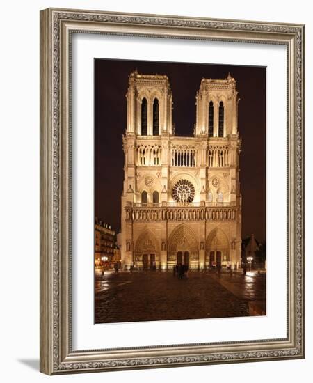 The Famous Cathedral of Notre Dame in Paris after the Rain, France-David Bank-Framed Photographic Print