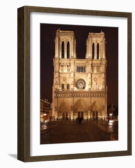 The Famous Cathedral of Notre Dame in Paris after the Rain, France-David Bank-Framed Photographic Print