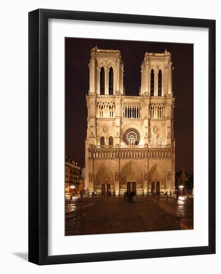 The Famous Cathedral of Notre Dame in Paris after the Rain, France-David Bank-Framed Photographic Print