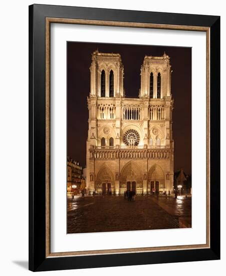 The Famous Cathedral of Notre Dame in Paris after the Rain, France-David Bank-Framed Photographic Print