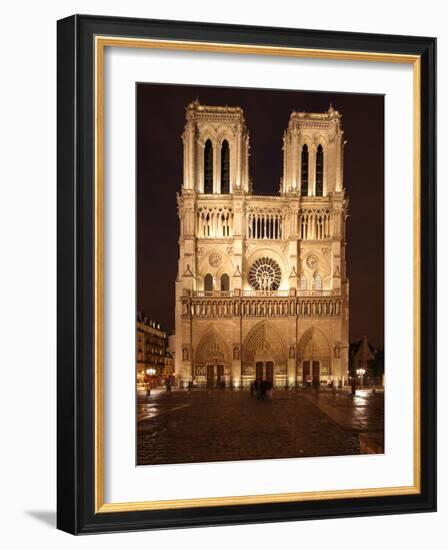 The Famous Cathedral of Notre Dame in Paris after the Rain, France-David Bank-Framed Photographic Print