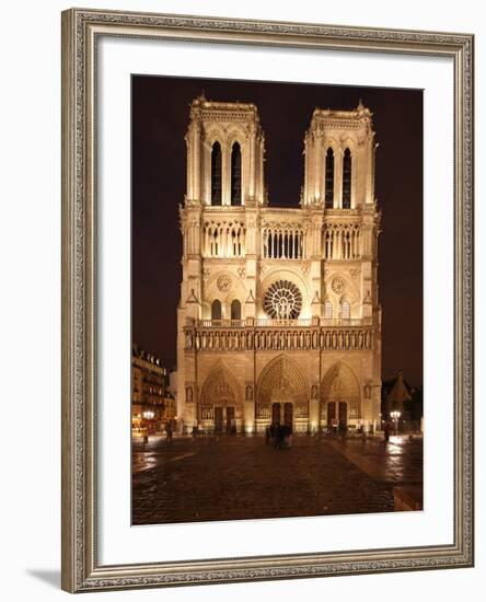 The Famous Cathedral of Notre Dame in Paris after the Rain, France-David Bank-Framed Photographic Print