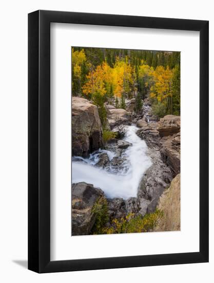 The Famous Falls in Rocky Mountain National Park, Colorado-Jason J. Hatfield-Framed Photographic Print