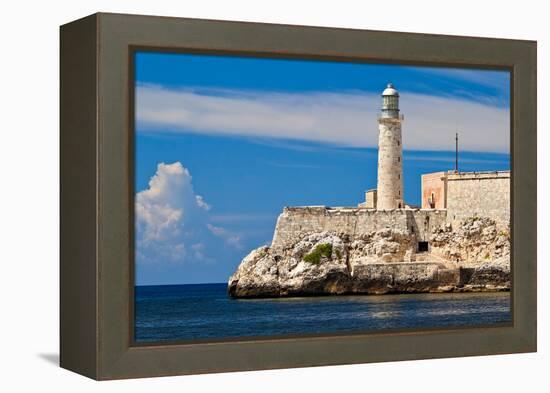 The Famous Fortress and Lighthouse of El Morro in the Entrance of Havana Bay, Cuba-Kamira-Framed Premier Image Canvas