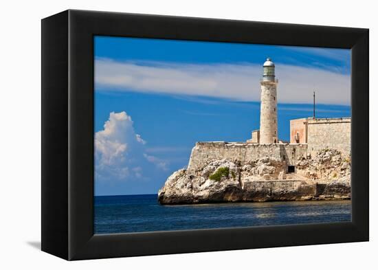 The Famous Fortress and Lighthouse of El Morro in the Entrance of Havana Bay, Cuba-Kamira-Framed Premier Image Canvas