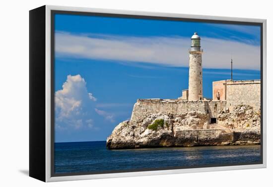 The Famous Fortress and Lighthouse of El Morro in the Entrance of Havana Bay, Cuba-Kamira-Framed Premier Image Canvas