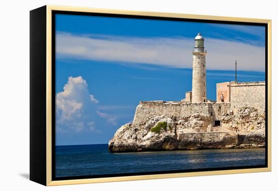 The Famous Fortress and Lighthouse of El Morro in the Entrance of Havana Bay, Cuba-Kamira-Framed Premier Image Canvas