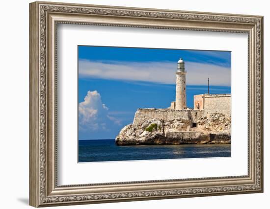 The Famous Fortress and Lighthouse of El Morro in the Entrance of Havana Bay, Cuba-Kamira-Framed Photographic Print