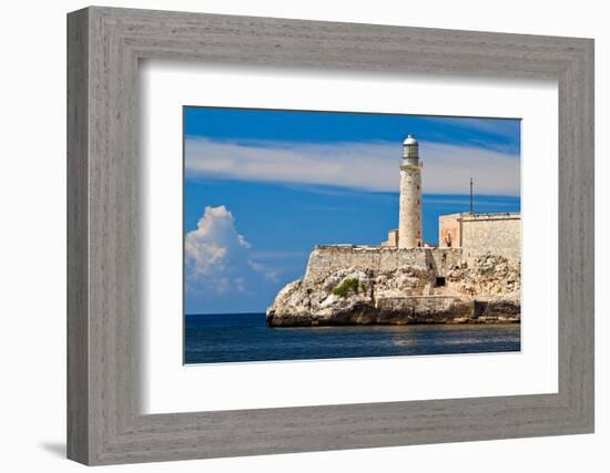 The Famous Fortress and Lighthouse of El Morro in the Entrance of Havana Bay, Cuba-Kamira-Framed Photographic Print