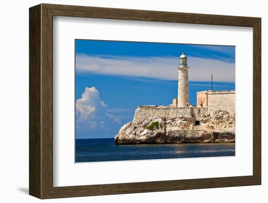 The Famous Fortress and Lighthouse of El Morro in the Entrance of Havana Bay, Cuba-Kamira-Framed Photographic Print