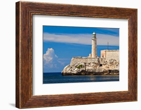 The Famous Fortress and Lighthouse of El Morro in the Entrance of Havana Bay, Cuba-Kamira-Framed Photographic Print