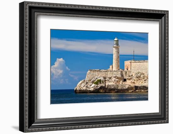 The Famous Fortress and Lighthouse of El Morro in the Entrance of Havana Bay, Cuba-Kamira-Framed Photographic Print