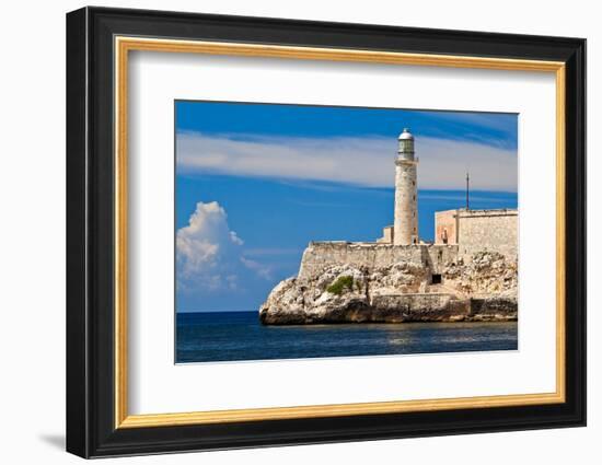 The Famous Fortress and Lighthouse of El Morro in the Entrance of Havana Bay, Cuba-Kamira-Framed Photographic Print