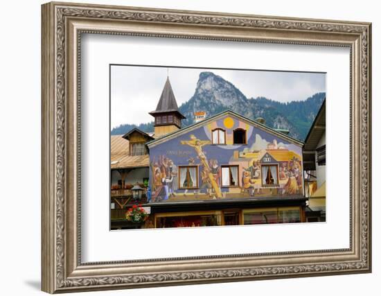 The Famous Painted Houses of Oberammergau, Bavaria, Germany, Europe-Robert Harding-Framed Photographic Print