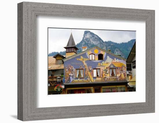 The Famous Painted Houses of Oberammergau, Bavaria, Germany, Europe-Robert Harding-Framed Photographic Print