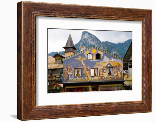 The Famous Painted Houses of Oberammergau, Bavaria, Germany, Europe-Robert Harding-Framed Photographic Print