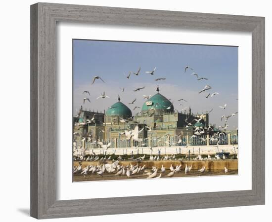 The Famous White Pigeons, Shrine of Hazrat Ali, Mazar-I-Sharif, Balkh Province, Afghanistan-Jane Sweeney-Framed Photographic Print