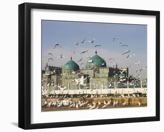 The Famous White Pigeons, Shrine of Hazrat Ali, Mazar-I-Sharif, Balkh Province, Afghanistan-Jane Sweeney-Framed Photographic Print