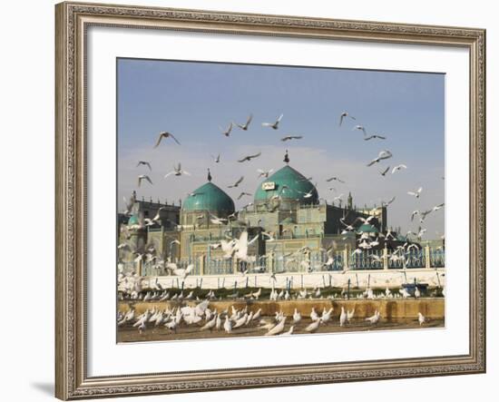 The Famous White Pigeons, Shrine of Hazrat Ali, Mazar-I-Sharif, Balkh Province, Afghanistan-Jane Sweeney-Framed Photographic Print