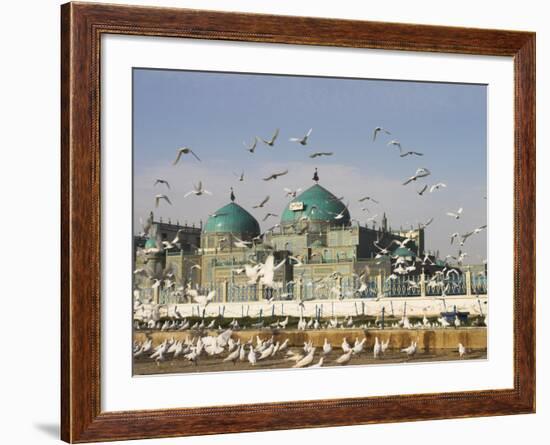 The Famous White Pigeons, Shrine of Hazrat Ali, Mazar-I-Sharif, Balkh Province, Afghanistan-Jane Sweeney-Framed Photographic Print