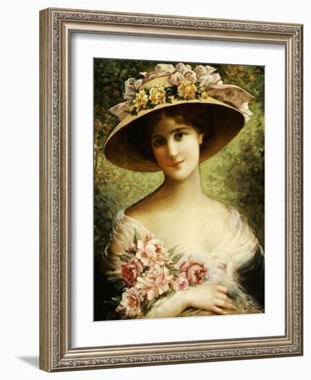 The Fancy Bonnet-Emile Vernon-Framed Giclee Print