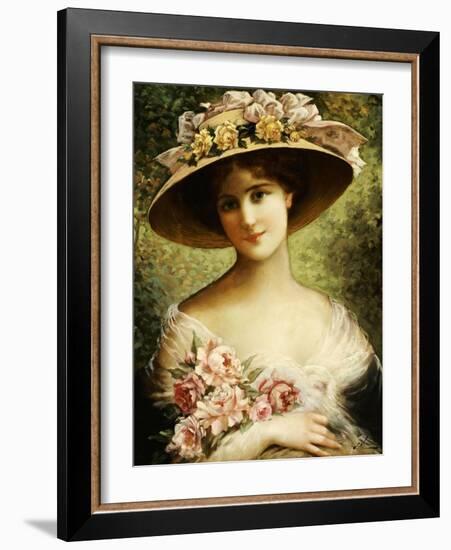 The Fancy Bonnet-Emile Vernon-Framed Giclee Print