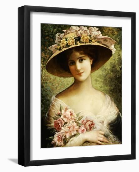 The Fancy Bonnet-Emile Vernon-Framed Giclee Print