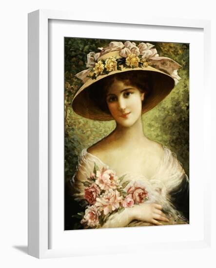 The Fancy Bonnet-Emile Vernon-Framed Giclee Print