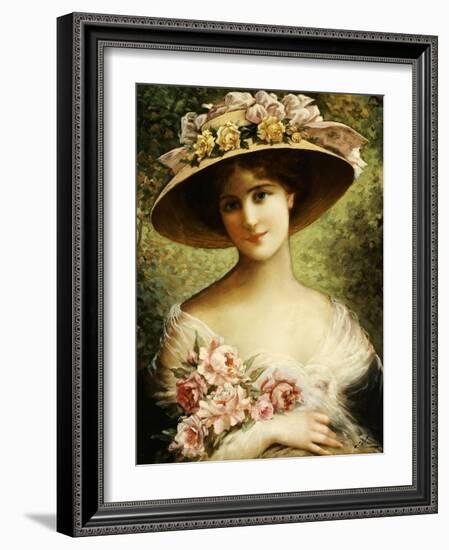 The Fancy Bonnet-Emile Vernon-Framed Giclee Print