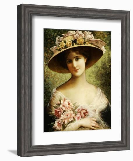 The Fancy Bonnet-Emile Vernon-Framed Giclee Print