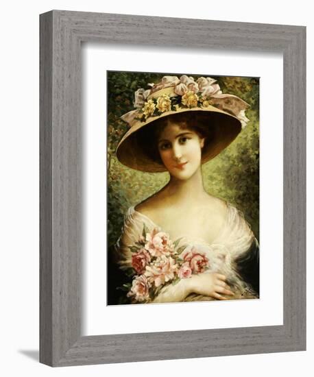 The Fancy Bonnet-Emile Vernon-Framed Giclee Print