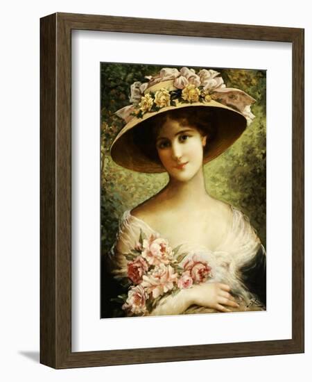 The Fancy Bonnet-Emile Vernon-Framed Giclee Print