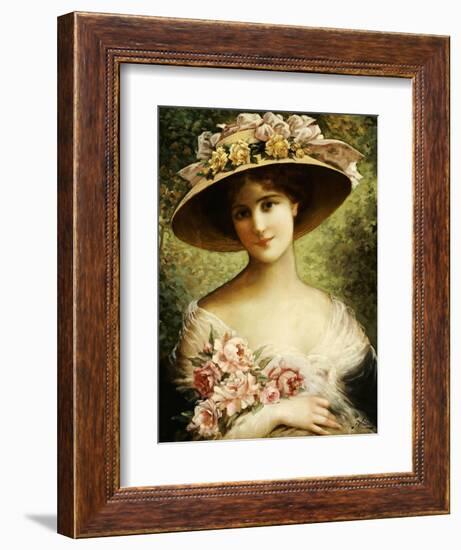 The Fancy Bonnet-Emile Vernon-Framed Giclee Print