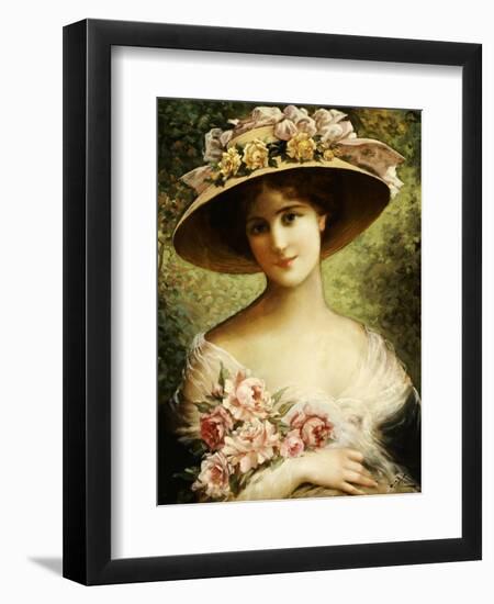 The Fancy Bonnet-Emile Vernon-Framed Giclee Print