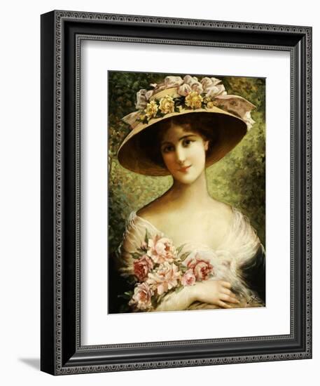 The Fancy Bonnet-Emile Vernon-Framed Giclee Print