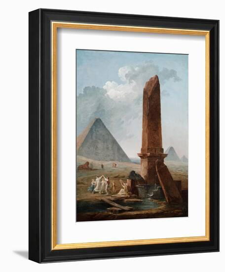 The Farandole Amidst Egyptian Monuments-Hubert Robert-Framed Giclee Print