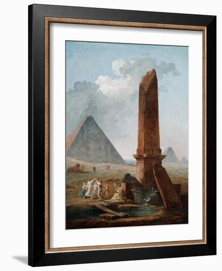 The Farandole Amidst Egyptian Monuments-Hubert Robert-Framed Giclee Print