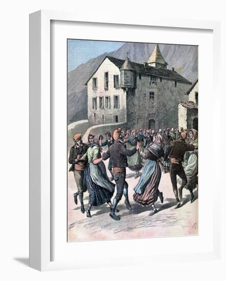 The Farandole, Andorra, 1891-Henri Meyer-Framed Giclee Print