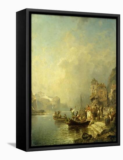 The Farewell Party-Franz Richard Unterberger-Framed Premier Image Canvas