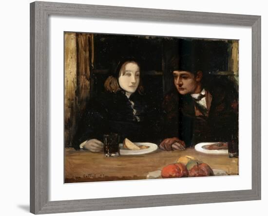 The Farewell Supper, (Toilers of the Se), 1897-Charles Cottet-Framed Giclee Print