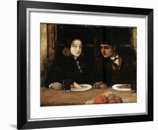 The Farewell Supper, (Toilers of the Se), 1897-Charles Cottet-Framed Giclee Print