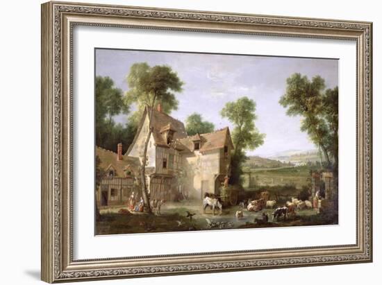 The Farm, 1750-Jean-Baptiste Oudry-Framed Giclee Print