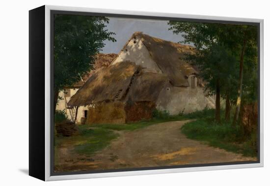 The Farm at the Entrance of the Wood, 1860-1880 (Oil on Fabric)-Rosa Bonheur-Framed Premier Image Canvas