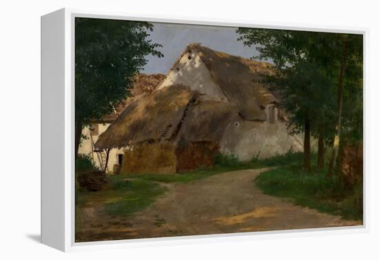 The Farm at the Entrance of the Wood, 1860-1880 (Oil on Fabric)-Rosa Bonheur-Framed Premier Image Canvas