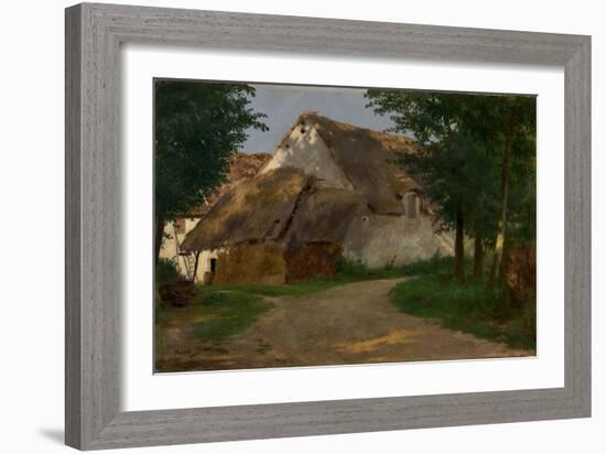 The Farm at the Entrance of the Wood, 1860-1880 (Oil on Fabric)-Rosa Bonheur-Framed Giclee Print