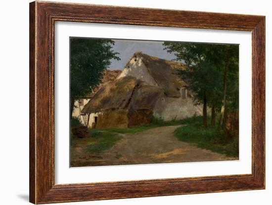 The Farm at the Entrance of the Wood, 1860-1880 (Oil on Fabric)-Rosa Bonheur-Framed Giclee Print