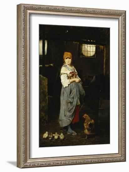 The Farm Girl-F. Ducale-Framed Giclee Print