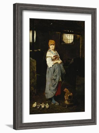 The Farm Girl-F. Ducale-Framed Giclee Print