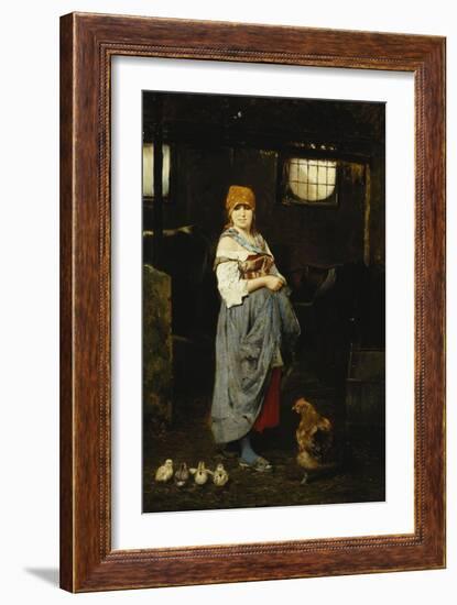 The Farm Girl-F. Ducale-Framed Giclee Print