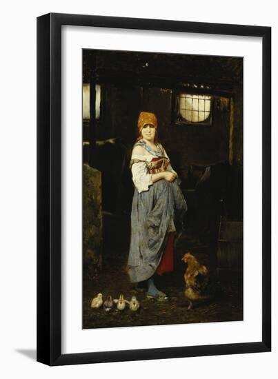 The Farm Girl-F. Ducale-Framed Giclee Print